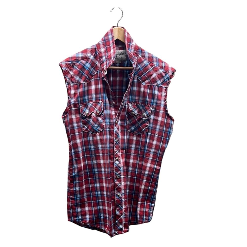 Wrangler Retro Red and Blue Plaid Shirt